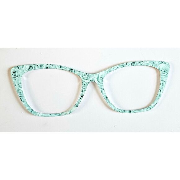 WANDA TOPPER MINT ROSES on GLOSS WHITE LEAS METAL TREASURES  thin metal topper - Picture 4 of 4